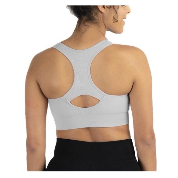 Member's Mark Women's Small Black Silver Sports Seamless Bra Racerback Lot Of 2 - Picture 7 of 7